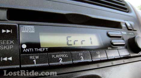 2007 Honda accord radio unlock code
